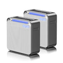 Burtran Nano-Oxy™ HEPA 14 Air Purifier for Home, up to 1,360 ft²/h, with air quality display, balanced 5-stage PM2.5 and TVOC filtration, eliminates 99.995% micro pollutants, Wi-Fi, 120V AC （2 Pack）