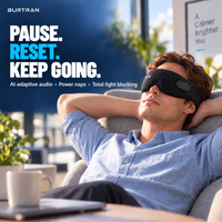BURTRAN Recharge Mask-AI Sleep Mask with Bluetooth Headphones, Smart Heated Eye Mask，Pilot Production Run