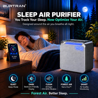 BURTRAN A31 H14 HEPA Air Purifier for Home Large Room Bedroom up to 1360ft²,Ultra-Quiet Sleep Modes, Nano-Oxy Negative Ions,PM2.5 & TVOC Smart Monitor, 5-Stage Filtration,WiFi,Sleep Support