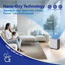 Burtran Nano-Oxy™ HEPA 14 Air Purifier for Home, up to 1,360 ft²/h, with air quality display, balanced 5-stage PM2.5 and TVOC filtration, eliminates 99.995% micro pollutants, Wi-Fi, 120V AC