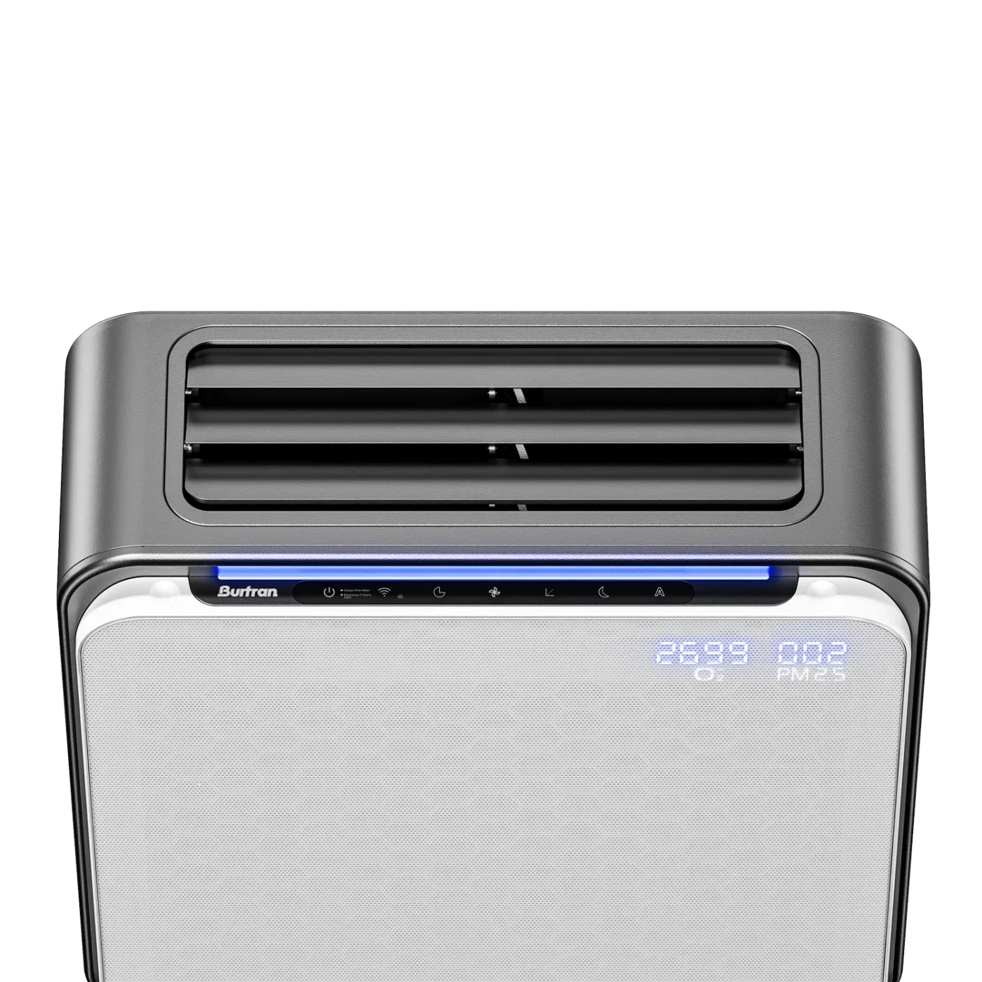 A31 front panel with live PM2.5 and ion display