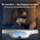 3D contoured comfort with no pressure on eyes